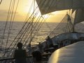 Sunset ritual aboard Royal Clipper